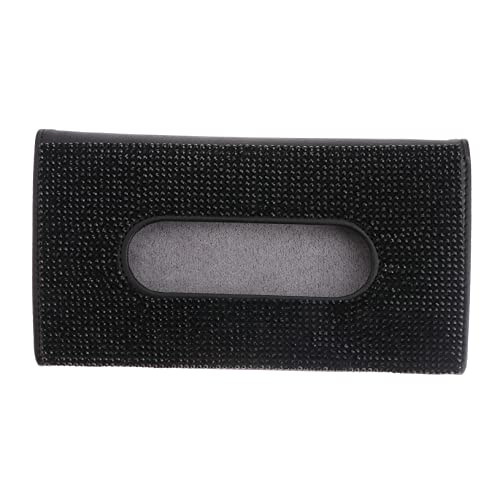 Porte-mouchoirs voiture strass en cuir PU chic pour pare-soleil élégant