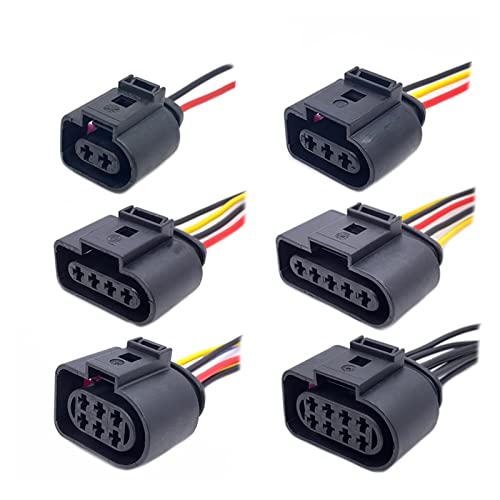 BUIEX 2/3/4/5/6/8/10 Pin 3.5mm Auto Ignition Coil Electrical Waterproof Connector Horn Sensor Plug with Cable 1J0973722 Compatible with VW (Color : 2P of 1J0973722A, Size : 1 Pc)