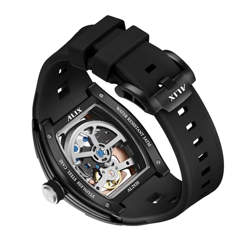 Image of ALIX Men's Automatic Skeleton Self-Winding Water Resistant Chronograph Analog Watch