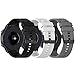 3-Pack BabyValley Band Compatible with Huawei Watch GT2 Pro/Watch GT3 46mm/Watch 3 Pro/Watch 3 Silicone Wristband 22MM breathable Bracelet Strap Replacement Band for GT2 Pro (Black&White&Gray)
