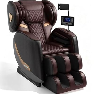 Secsofier Massage Chair Full Body Recliner, Zero Gravity with 10 Rollers, Airbags, Heating, Foot Massage, Bluetooth Speaker, Touch Screen for Home Office
