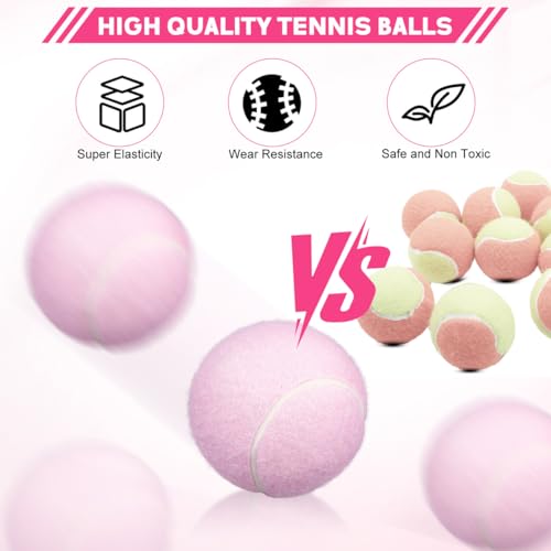 Toddmomy 6 StüCk Rosa TennisbäLle, Pinke Tennisbälle,Tennisball Hund, TennisbäLl Kinder füR AnfäNger Sports Training, Tennis Unterricht, Ballmaschinen Und Hunde Spielgerät