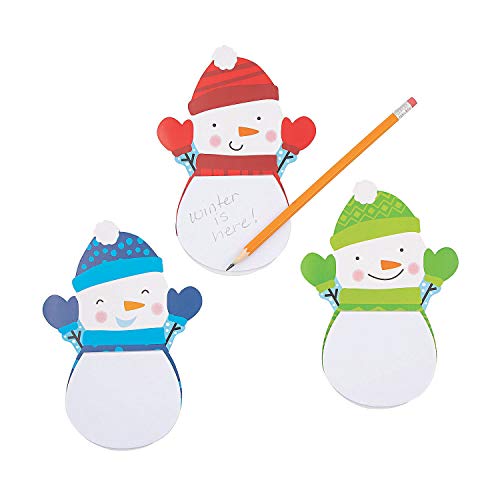 Fun Express Snowman Notepad - Festive Winter-Themed Stationery Holiday Gifts
