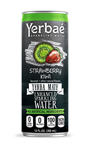 Yerbae Sparkling Water – Kiwi Strawberry Fruit Flavored Seltzer with Caffeine, Antioxidants, Yerba