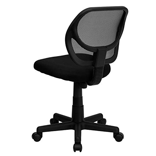 Flash Furniture Low Back Black Mesh Swivel Task Office Chair With Curved Square Back #TOP5