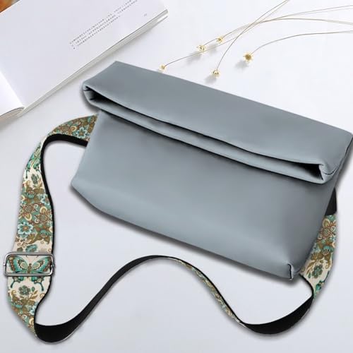 Image of Talayituse Boho Mandala Butterfly Print Shoulder Strap Wide Purse Bag Strap Adjustable Replacement Belt Luggage Crossbody Shoulder Bag Strap for Women Girls