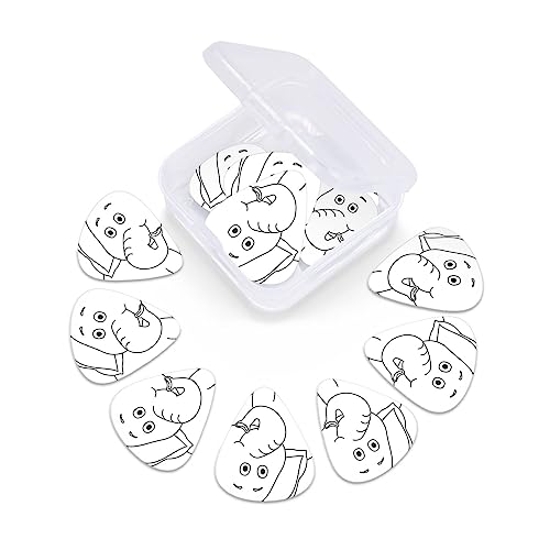Lot de 12 médiators en forme d’éléphant Blanc - Les Beatles, Paul McCartney, John Lennon, RIngo Starr, George Harrison Lot de 12 médiators en forme d'éléphant Blanc – Image 7