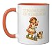 Toodaloo Cuntaroos Goodbye Funny Ceramic Mug, Orange/White