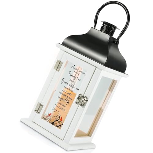 Memorial Lantern with LED Flameless Candle, A Limb Has Fallen from The Family Tree, Sympathy Bereavement Gift for Loss of Loved One, in Loving Memory Funeral Remembrance Condolence Keepsake