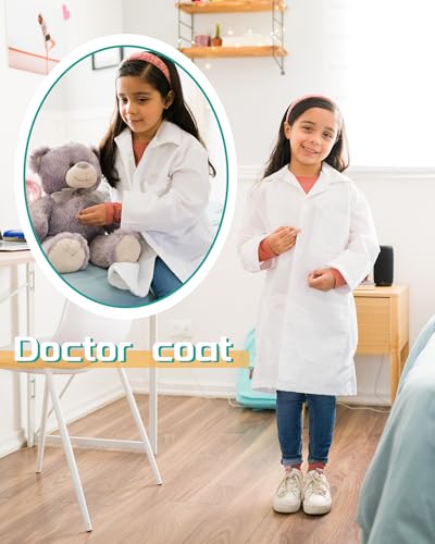 Bata de laboratorio niños unisex disfraz científico miniatura 5