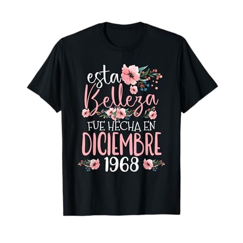 Hecha En Diciembre 1968 Mujer Regalo 56 Años Cumpleaños Camiseta