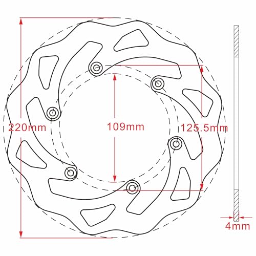 Disques de frein avant arrière moto 125 EXC Six Days 54809060000 - 3