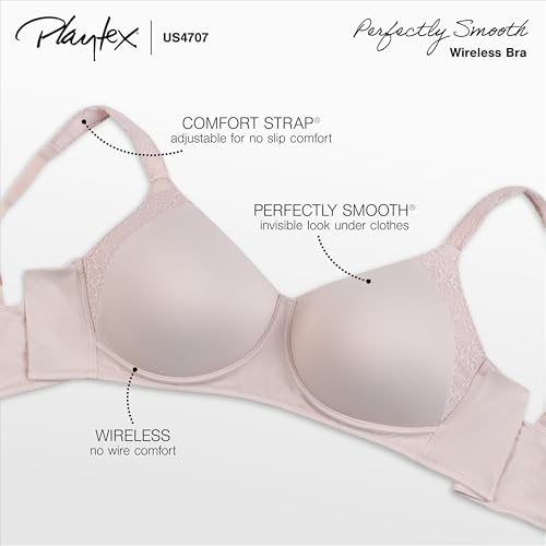PLAYTEX womens Secrets Perfectly Smooth Wireless Bra, Full-coverage T-shirt Bra for Full Figures4