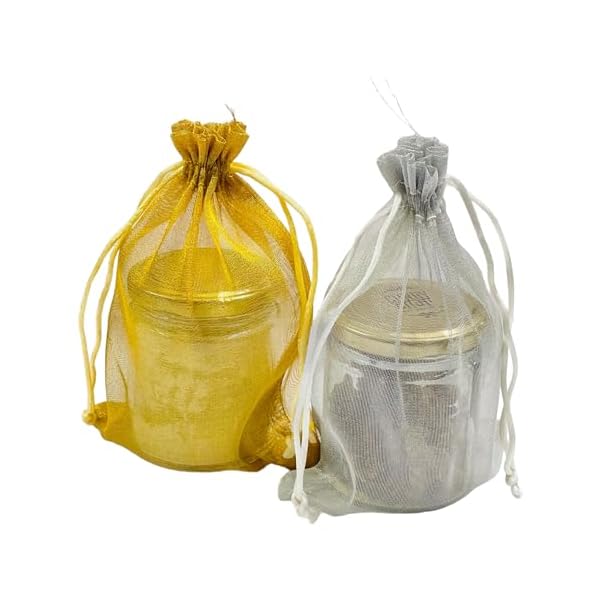 Moira Women's Small Potli Gift Bags Tissue Silk (18 cm X 12 cm) Pack of 50 (Multi)