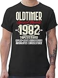 40. Geburtstag - Oldtimer Spezial Modell 1982 Vierzigster - XL - Schwarz - Tshirt Spruch Herren - L190 - Tshirt Herren und Männer T-Shirts