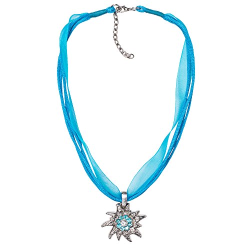 Preisvergleich Produktbild Gaudi-Leathers Trachtenkette Blau Enzian