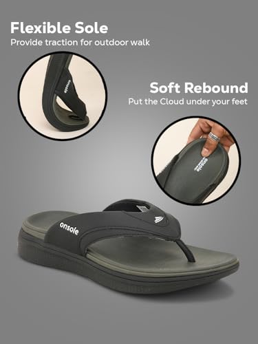 Image of Lightweight Comfort Summer Trendy Premium Stylish Black Flip Flops For Men