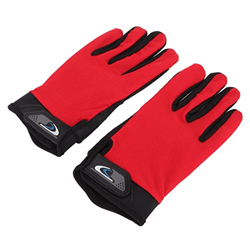 PENO Gants d'équitation, 1 Paire de Gants de vélo de Protection Solaire Anti-dérapant Rouge pour la pêche Cover