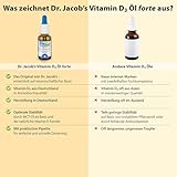 Dr. Jacob's Vitamin D3 Öl forte 20 ml I 2000 I.E. 50 µg D3 pro Tropfen I optimal bioverfügbar I 640 Tropfen, 1.280.000 I.E