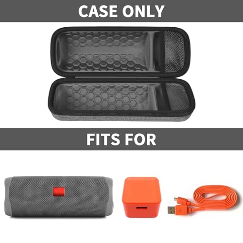 Case & Case for JBL Flip 6 & 5 Protective Case for JBL Flip Essential 2, Accessories, Waterproof, Practical Speaker Case, Grey - Image 2