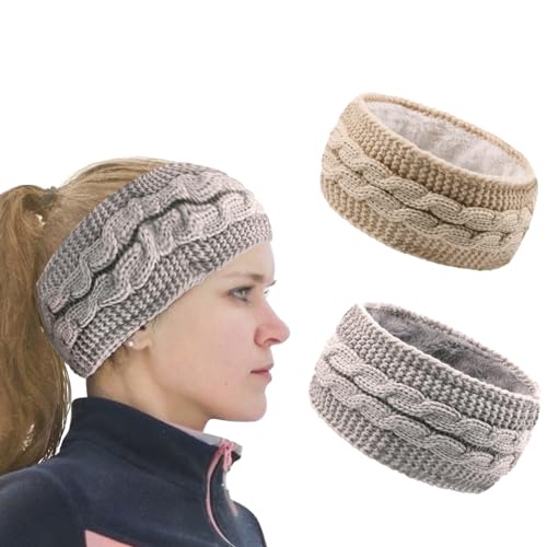 Catálogo de Orejeras para Niña de esta semana. 44 Diademas de invierno para mujeres, 2 piezas, diadema de punto grueso con forro polar para niñas, calentadores de orejas, orejeras cálidas para clima frío