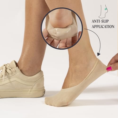 CALZITALY 6 Pairs Liner Cotton Socks Non Slip, Men's Casual No Show Invisible Socks, Italian Hosiery2