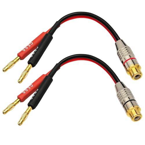 Amazon | CESS-023-6i バナナプラグ RCAケーブル 6インチ フォノバナナ