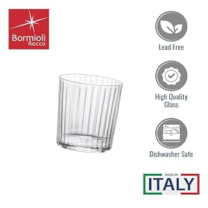 Bormioli Rocco Exclusiva - 12 Oz. Negroni Tumblers, Set of 12 - Elegant Ribbed Drinking Glasses, For Water, Juice, Beer, Cocktail, and Iced Coffee - Made in Italy, Dishwasher Safe Bormioli Rocco Exclusiva 12 Oz Negroni Tumblers Set of 12 Elegant Ribbed Drinking Glasses For Water Juice Beer Cocktail and Iced Coffee Made in Italy Dishwasher Safe