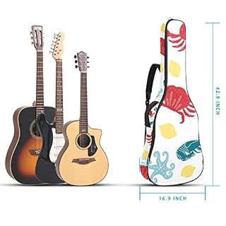 Étui de protection rembourré pour guitare classique acoustique Motif crabe et écrevisses, Multicolore 01., 42.9×16.9×4.7… - Les Beatles, Paul McCartney, John Lennon, RIngo Starr, George Harrison Étui de protection rembourré pour guitare classique acoustique Motif crabe et écrevisses, Multicolore 01., 42.9x16.9x4.7… – Image 5