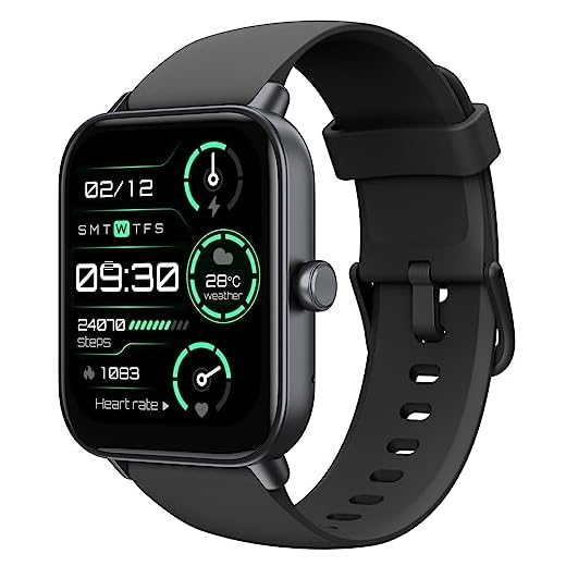 TOOBUR Montre Connectée Homme/Femme avec Alexa et Podometre, 1,8" Smartwatch avec 100 Sports, Repondre Appel et cardiofrequencemetre, Étanche IP68 pour Natation, Compatible avec iOS et Android