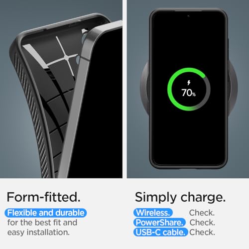 Image of Spigen for Galaxy S24 Plus Case, Liquid Air [No Magnet Ring] [Military-Grade Protection] - Matte Black