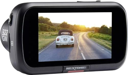 Nextbase 322GW Dash Cam mini with APP- Full 1080p/60fps HD Recording in Car Camera- 6 Lane Wide Front View- Wi-fi GPS Bluetooth- Parking Mode- Night Vision- Loop Records- Polarizing Filter Compatible