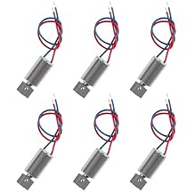 Alinan 6pcs DC 1.5V 3V 12000RPM 6x10mm Miniature Micro Vibrating Vibration Coreless Motor Small Electric Motors 2 Wires