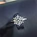 Produktbild MYLDML Rings Edlen schmuck original natürliche 925 Silber Ringe Solitaire 6mm 2ct sona Diamant Stein Hochzeit Ringe für Frauen Geschenk, weiß, 4