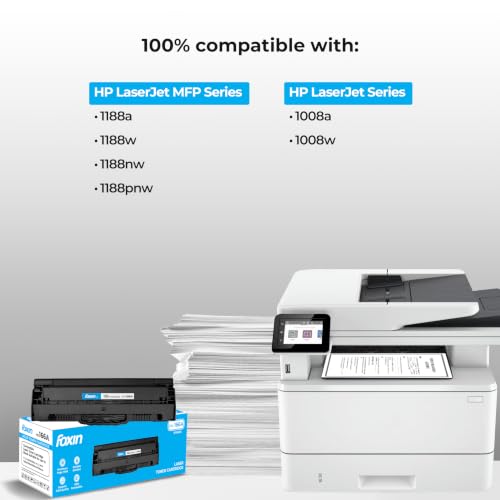 Image of Foxin FTC 166A Toner Cartridge | Compatible with W1660A HP Laser 1008a /1008w, MFP 1188a /1188w /1188pnw, LaserJet 1188nw | Monochrome Laser HP Printer Cartridge with Chip | High Page Yield - 1500