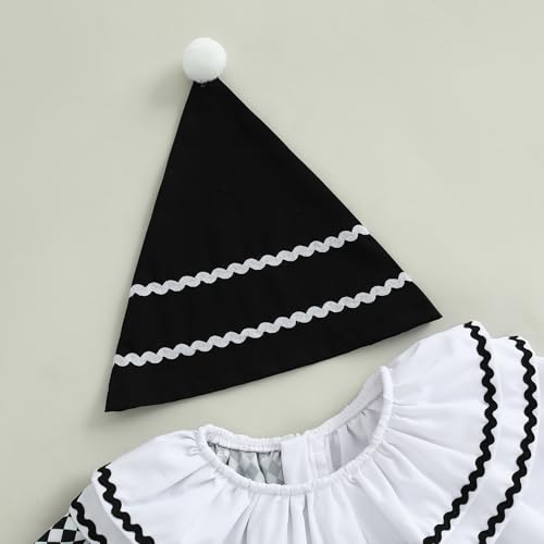 Disfraz de payaso para bebé con volantes y gorro miniatura 3