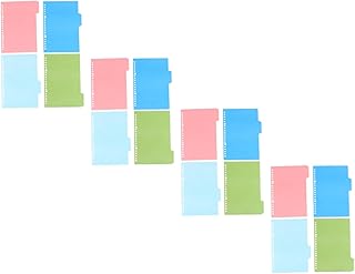 VILLCASE 12 Conjuntos De Separador De Índice De Página Planejador Mensal Adesivo Divisórias De Página Com Abas Calendário Diário Divisórias Divisórias Divisórias Abas Adesivas Para