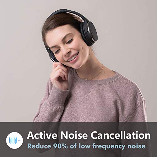 Srhythm NC25 Stereohoofdtelefoon met Actieve Ruisonderdrukking, Bluetooth 5.0, ANC-Headset Voor Over Het oor, met Hifi… - Afbeelding 3