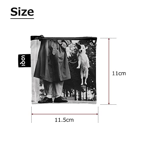 LOQI Elliott Erwitt - Dog Jumping Recycled Bag,Black/White, 50 x 42 cm - Image 4