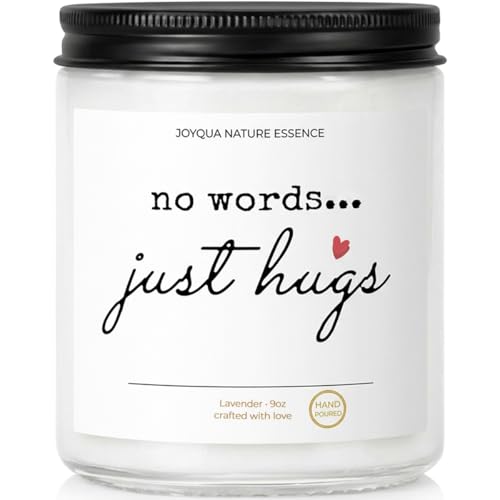 Sympathy Gifts for Loss of Loved One Memorial Candle 9oz Lavender Scented Soy Candle No Words Just Hugs Remembrance & Bereavement Gift Grief Gifts for Women Condolence Gift 50 Hour Burn st