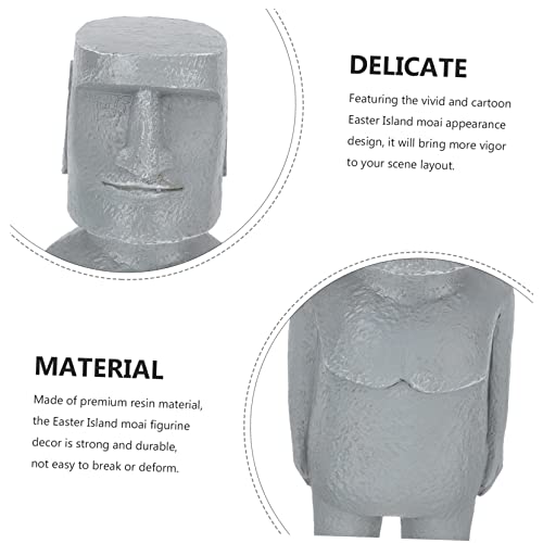 Yarnow 3Pcs Stone Statue Norse Decor Car Decoration Decoraciones Para Salas De Casa Easter Outdoor Decoration Easter Garden Statue Easter Outdoor Statue Resin Moai Decor Home Moai Decor #TOP1