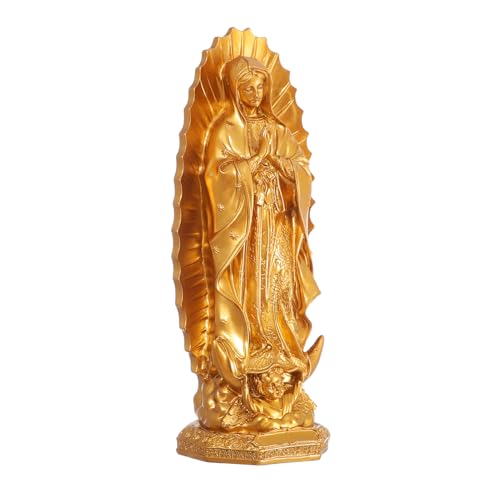 Estatua Virgen de Guadalupe de 12 pulgadas en resina miniatura 2
