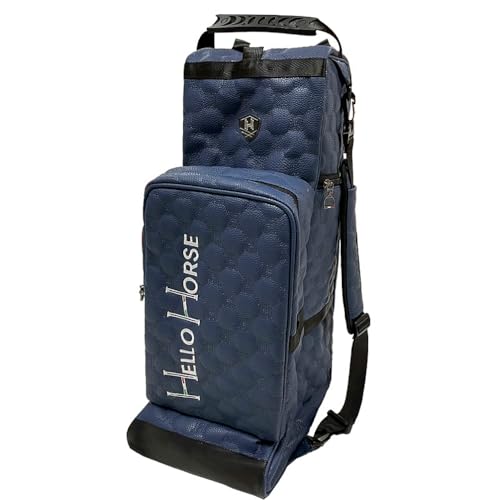 UNISTRENGH Professional Large Waterproof Equestrian Horse Riding Boots Carry Bag Tall Boots Bags with Helmet Compartment (Navy Blue)