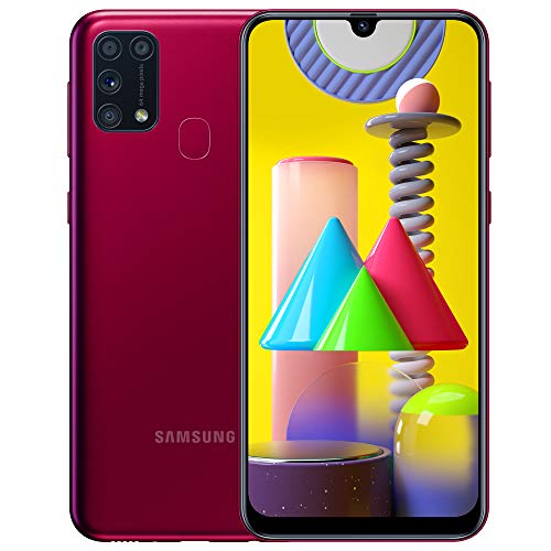 Samsung Galaxy M31 - Smartphone Dual SIM, Pantalla de 6,4' sAMOLED FHD+, Cámara 64 MP, 6 GB RAM, 64 GB ROM Ampliables, Batería 6000 mAh, Android, Versión Española, Color Rojo