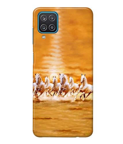 Image of Horse Running Painting Printed Hard Back Case Cover Compatible for Samsung Galaxy M32 4G (Multicolor) - D1667