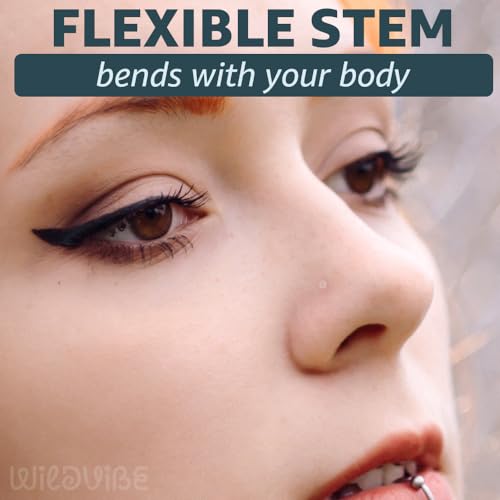 Clear Nose Rings Studs for Women, Men 10pcs - Plastic Retainer Flat Clear Nose Studs for Work, Surgery, Sports, School - Bioflex Nostril Piercing Jewelry4