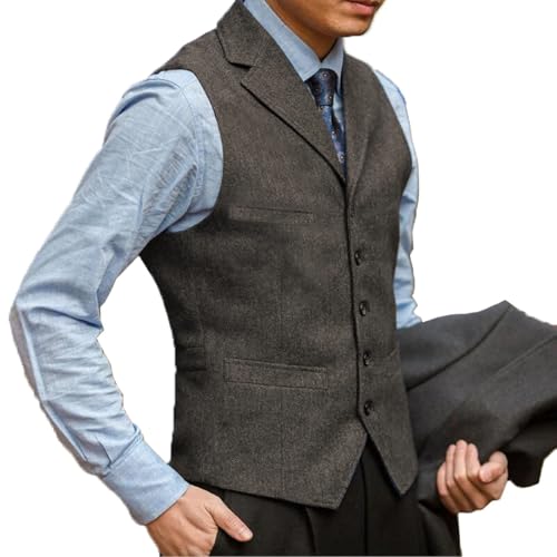 Men's Slim Fit Suit Vest, Prom Blazer Waistcoat for Wedding, Best Man & Grooms Office Suits tank top4