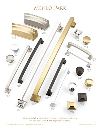 Schaub Menlo Park Collection 3-1/2 In. (89Mm) Cup Pull, Satin Nickel - 534-15 #TOP4