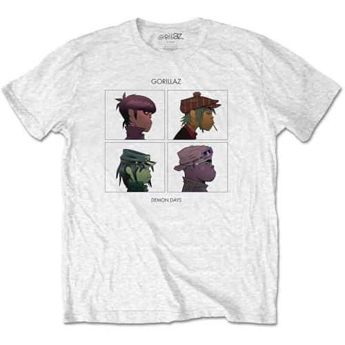 Image of Gorillaz Demon Days Official Tee T-Shirt Mens Unisex (X-Large) White