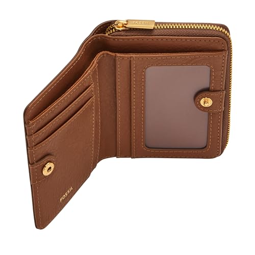 Image of Fossil Women's Logan RFID-Blocking Leather Mini Multifunction Bifold Wallet